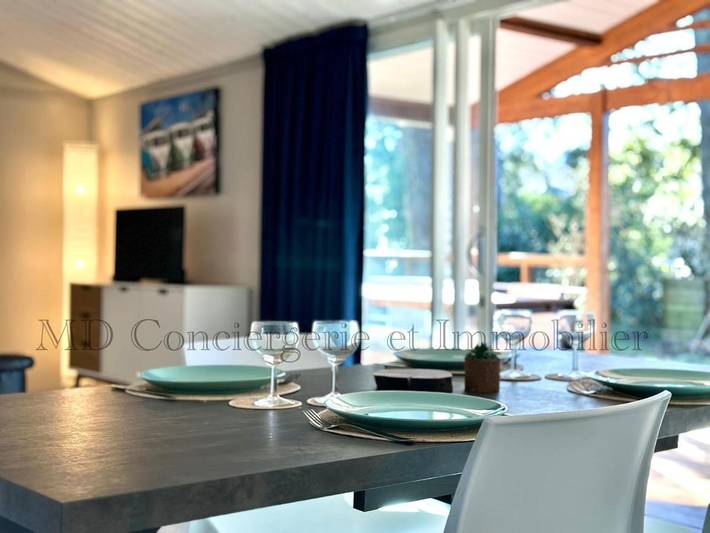 Camping para 6 personas, con terraza y jardín además de sauna y piscina, Se admiten mascotas en Ondres