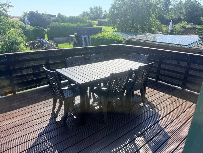 Ferienwohnung mit Meerblick für 6 Personen, mit Balkon und Terrasse