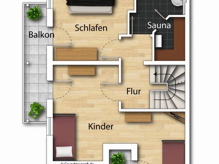 Ferienhaus für 6 Personen, mit Sauna und Balkon auf Usedom - 4
