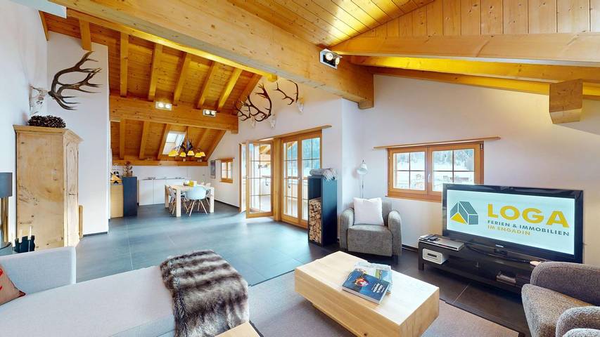 Ferienwohnung für 7 Personen, mit Balkon und Ausblick, mit Haustier in Zuoz - 2