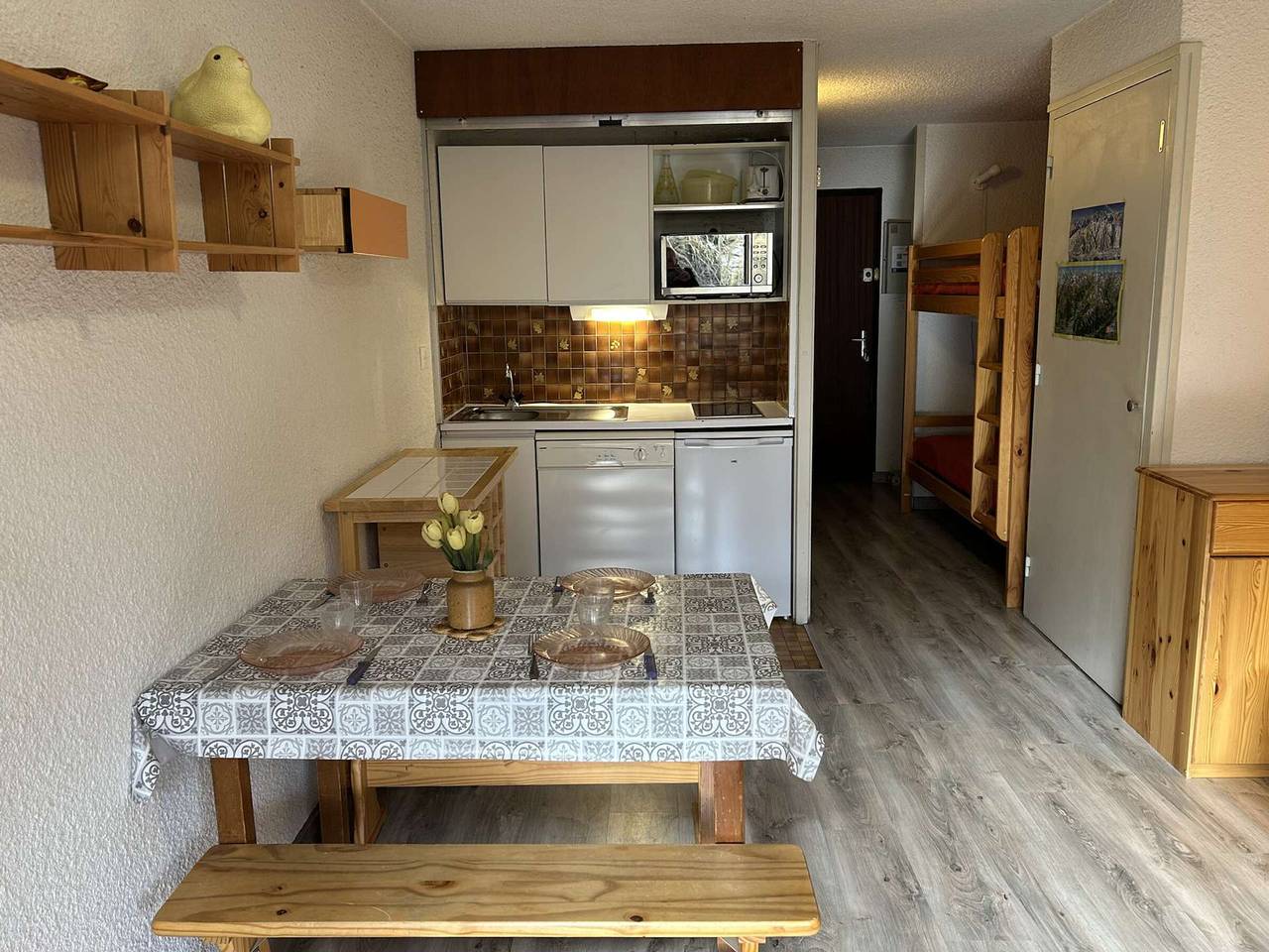 Entire apartment, Bright studio 4 pers., south balcony, parking - Serre-Chevalier in Saint-Chaffrey, Serre Chevalier