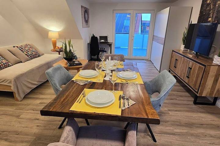 Ferienwohnung für 3 Personen, mit Balkon und Garten in Bad Rappenau
