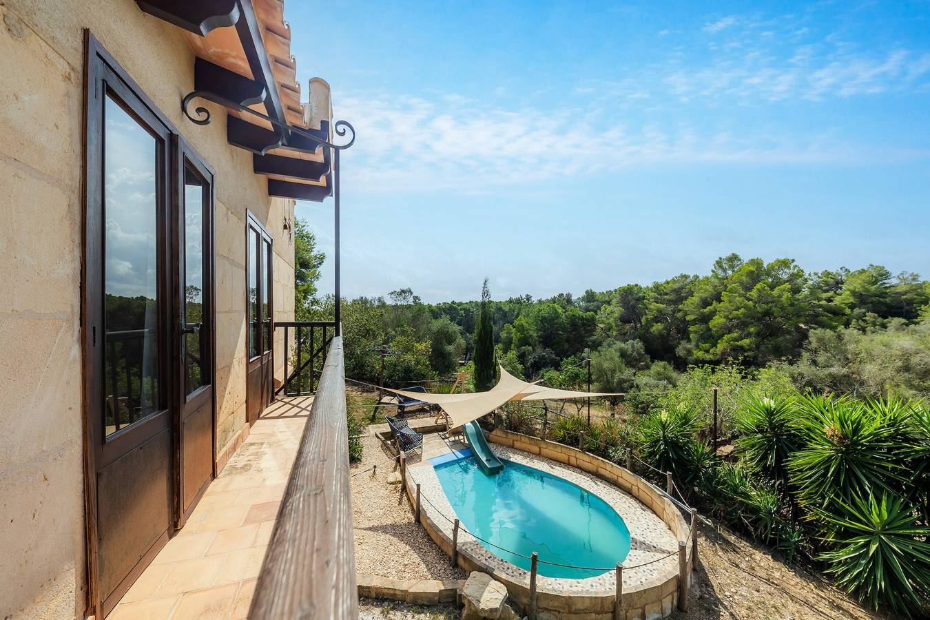 Ferienhaus "Es Sestador" mit Bergblick, Gemeinschaftspool und Wlan in Petra (Mallorca), Mallorca Inselmitte