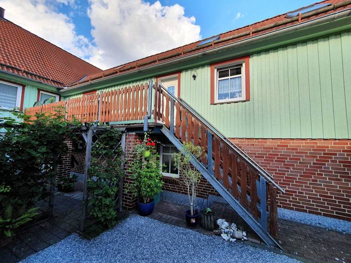 Ferienwohnung für 4 Personen, mit Balkon und Terrasse sowie Garten in Elbingerode