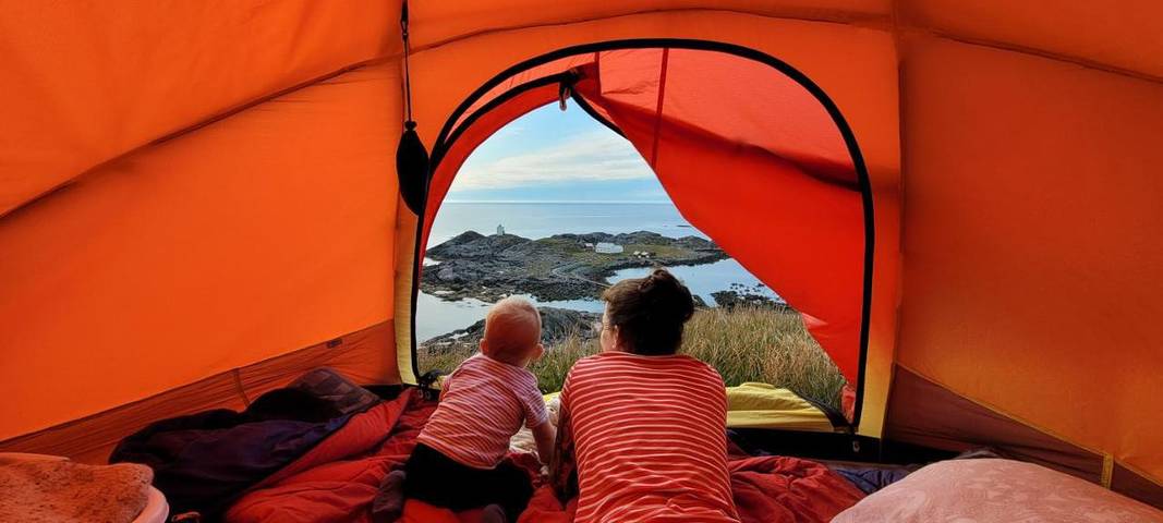 Camping für 2 Personen, mit Ausblick in Norwegen