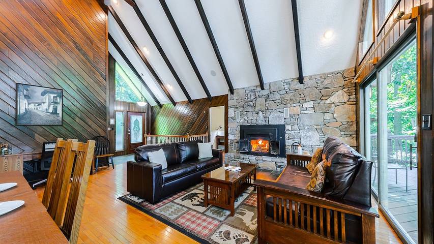 Vacation rental for 12 people, with terrace and hot tub, with pets in Woodfin (NC)