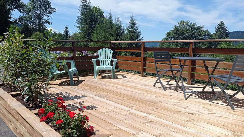 Gîte pour 4 personnes, avec jardin et balcon
