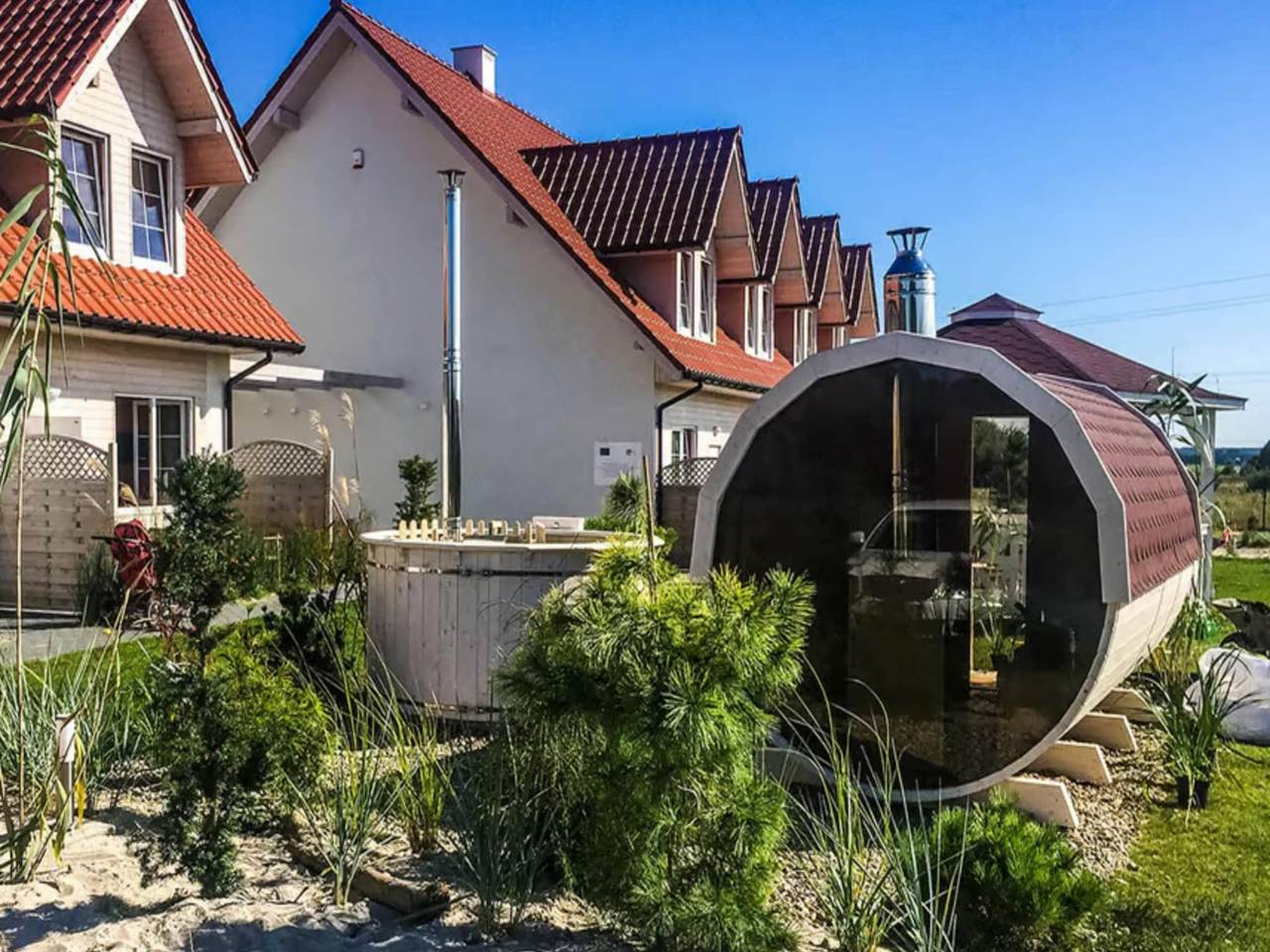 Comfortable house with a terrace, sauna, jacuzzi in Niechorze, Powiat gryficki