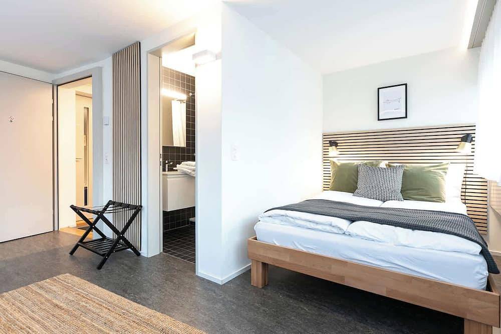 Appartamento intero, Studio moderno rosso (3) con doccia (+ cucina ad uso comune) in San Gallen (Svizzera), Zurich Prealps