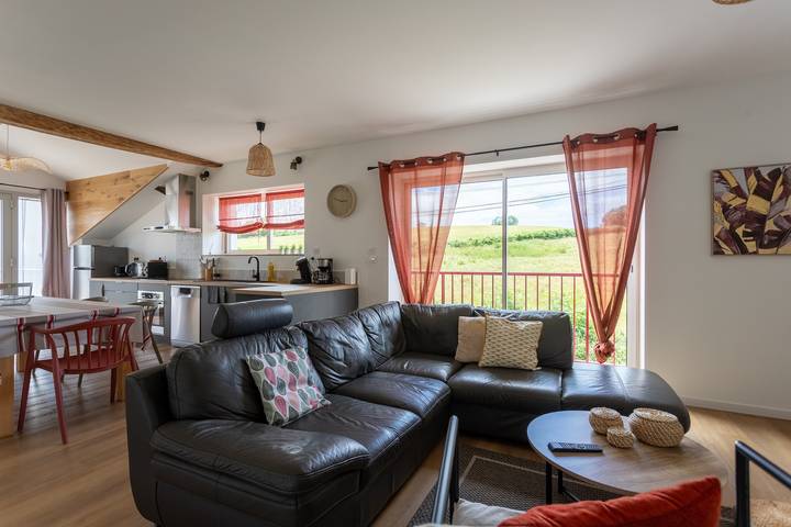 Cottage in the Basque Mountains with View, Wi-Fi and Air Conditioning in Ossès, Bayonne region