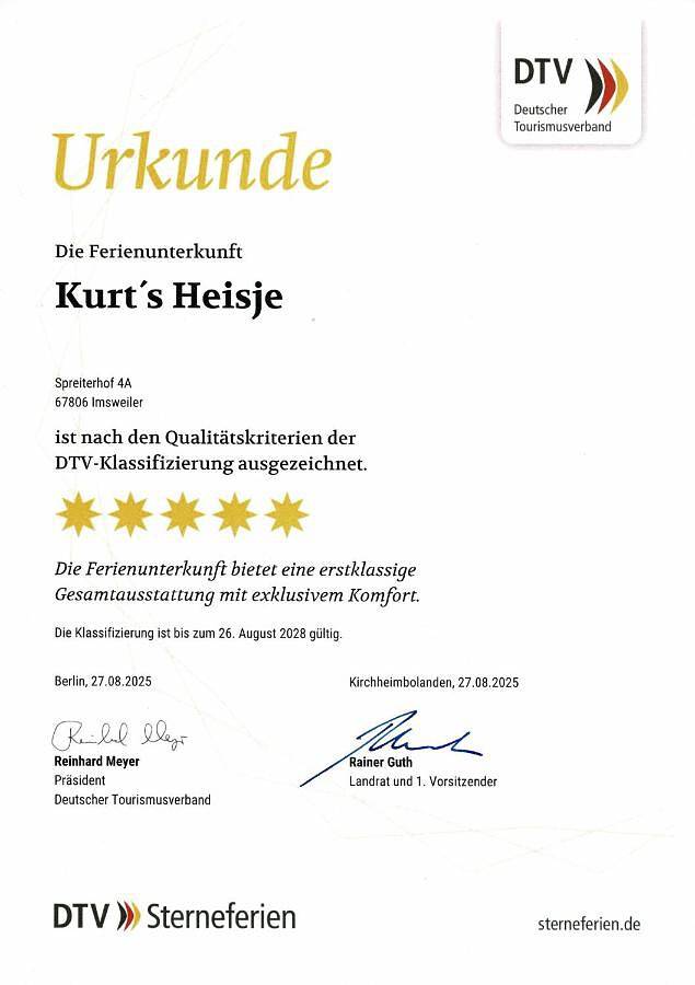 Ferienhaus Kurts Heisje in Imsweiler, Pfälzer Bergland