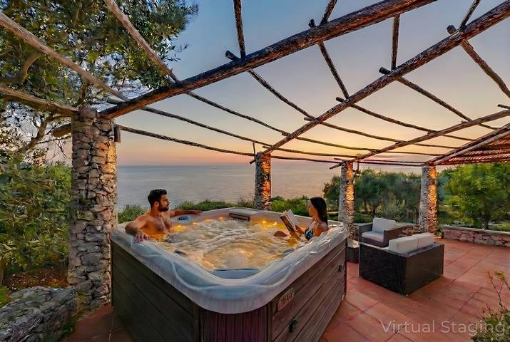 Location de vacances pour 6 personnes, avec jardin et balcon à Gagliano del Capo