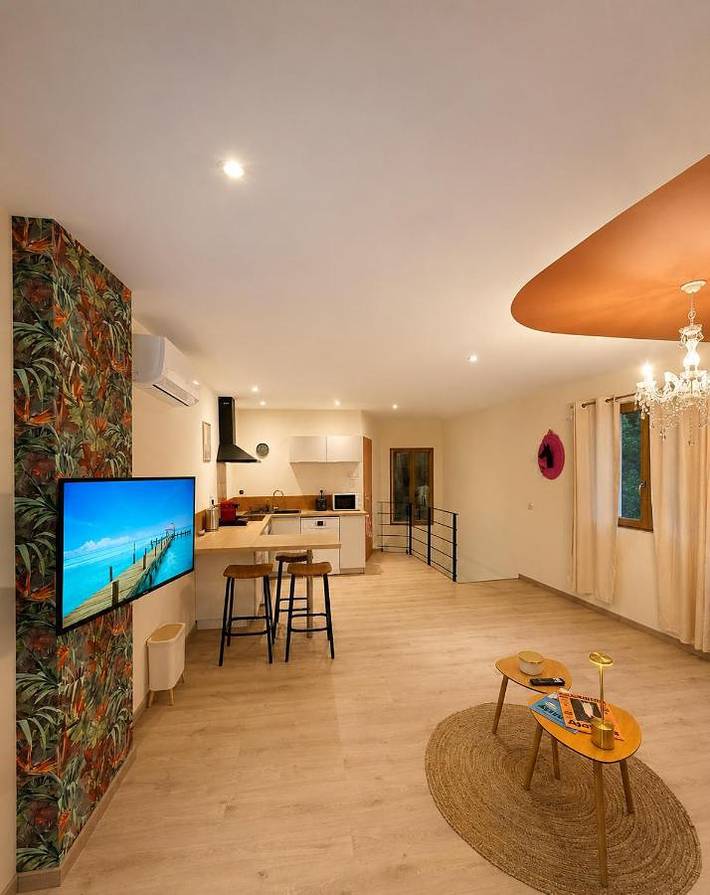 Appartement de vacances pour 3 personnes, avec jardin, animaux acceptés