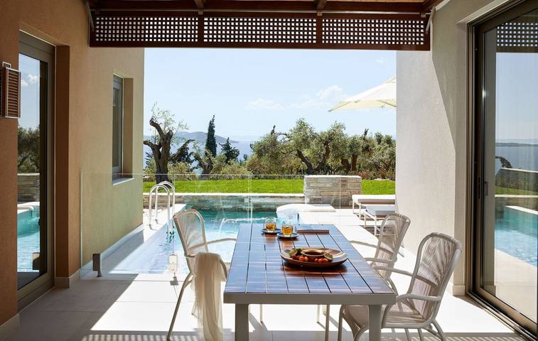 Villa mit pool für 2 Personen, mit Garten und Meerblick sowie Pool und Balkon in Chalkidiki