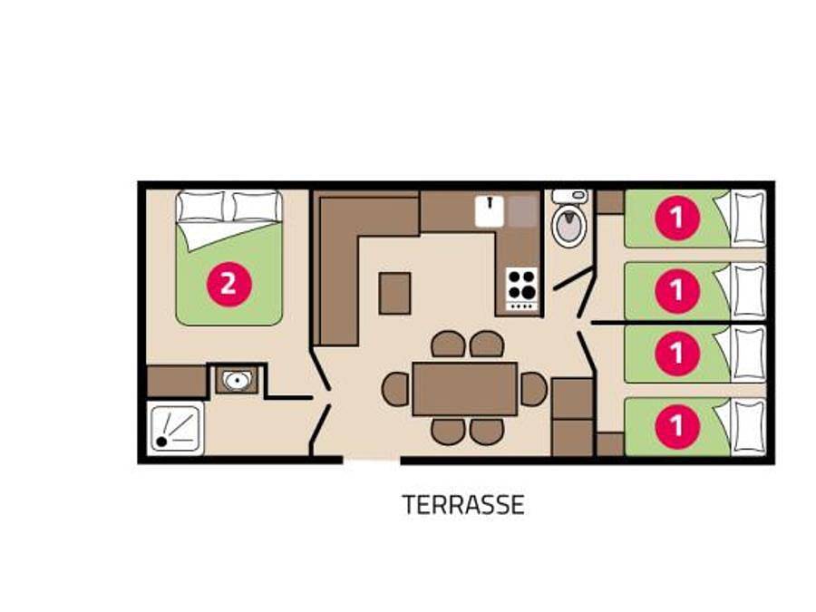 Camping La Mignardiere - Mobilhome 6 personas - Familia Clim in Ballan-Miré, Región de Tours
