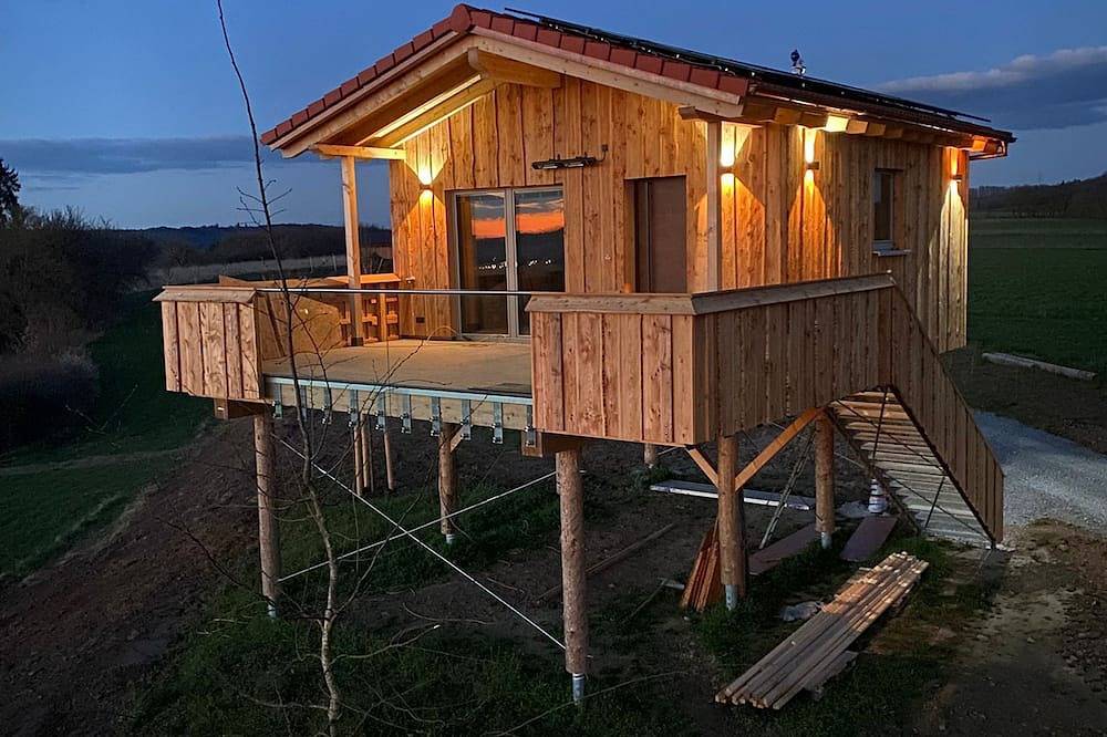 Ganze Wohnung, Uranus Chalet, 30 qm, Terrasse 30 qm, max. 3 Erw. / 2 Erw. 2 Kinder in Bühlertann, Hohenlohe