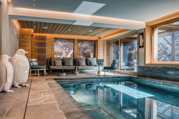 Chalet pour 14 personnes, avec piscine et jardin ainsi que jacuzzi et sauna à Megève - 3