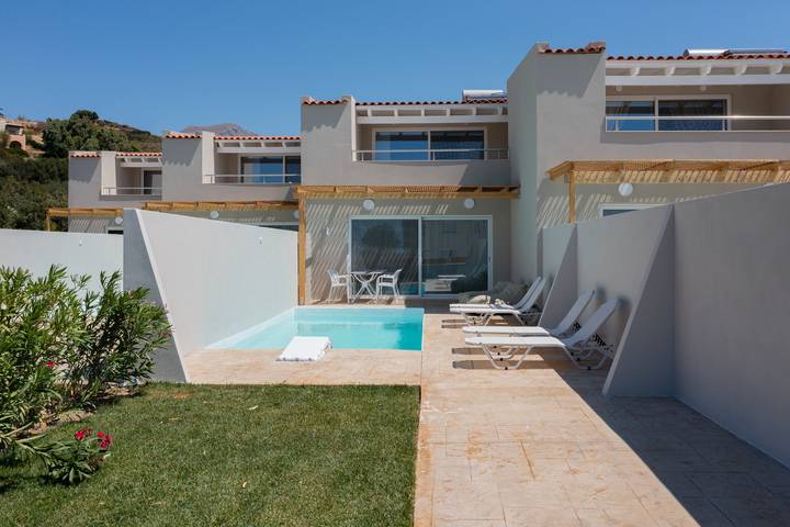 Ferienhaus für 4 Personen, mit Garten und Meerblick
