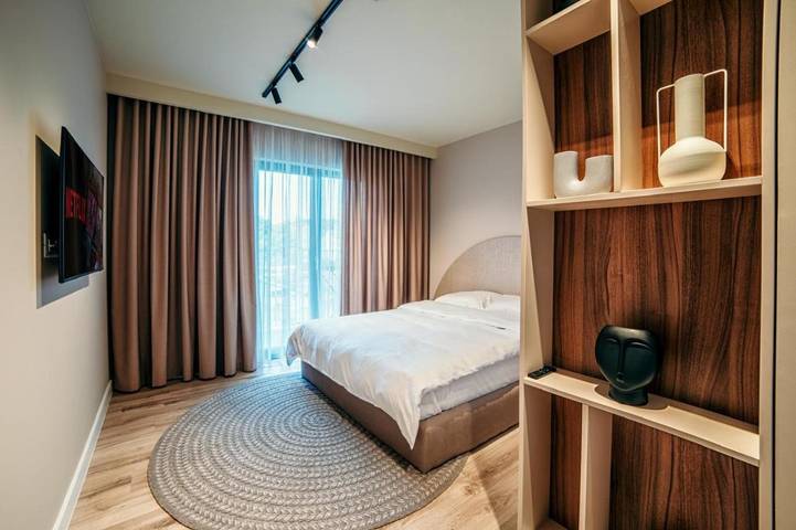 Appartement de vacances pour 4 personnes, avec Balcon et Terrasse ainsi que Jardin et Vue