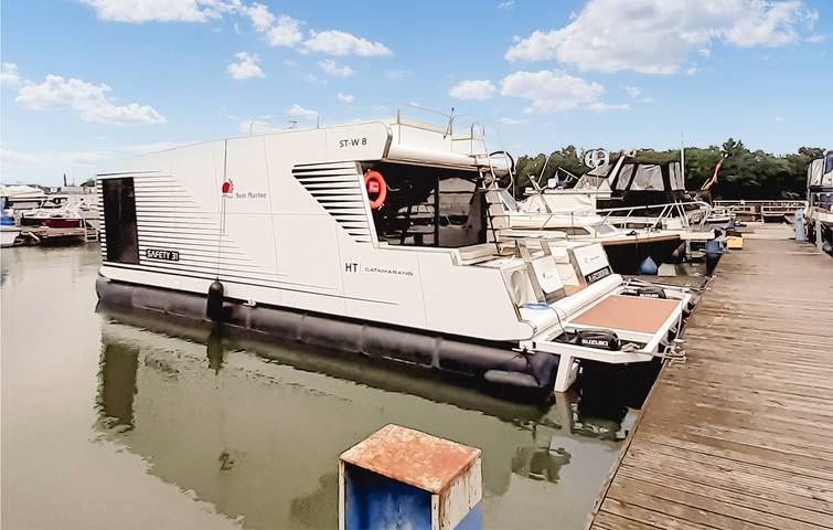 Hausboot für 5 Personen, mit Whirlpool und Terrasse sowie Sauna und Ausblick