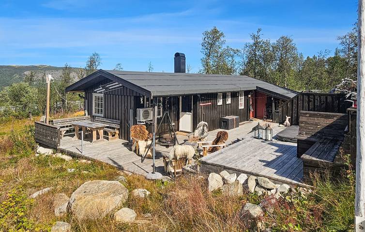 Ferieudlejning for 8 personer, med have og udsigt samt terrasse, husdyr tilladt i Hol