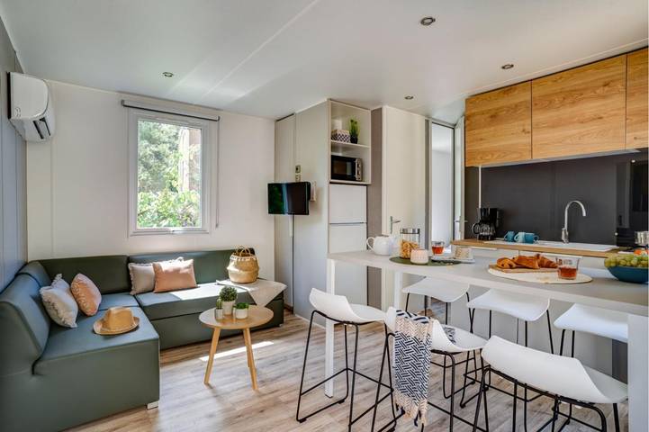 Mobil home pour 10 personnes, avec jardin ainsi que piscine et terrasse, animaux acceptés à Saint-Crépin-et-Carlucet - 4