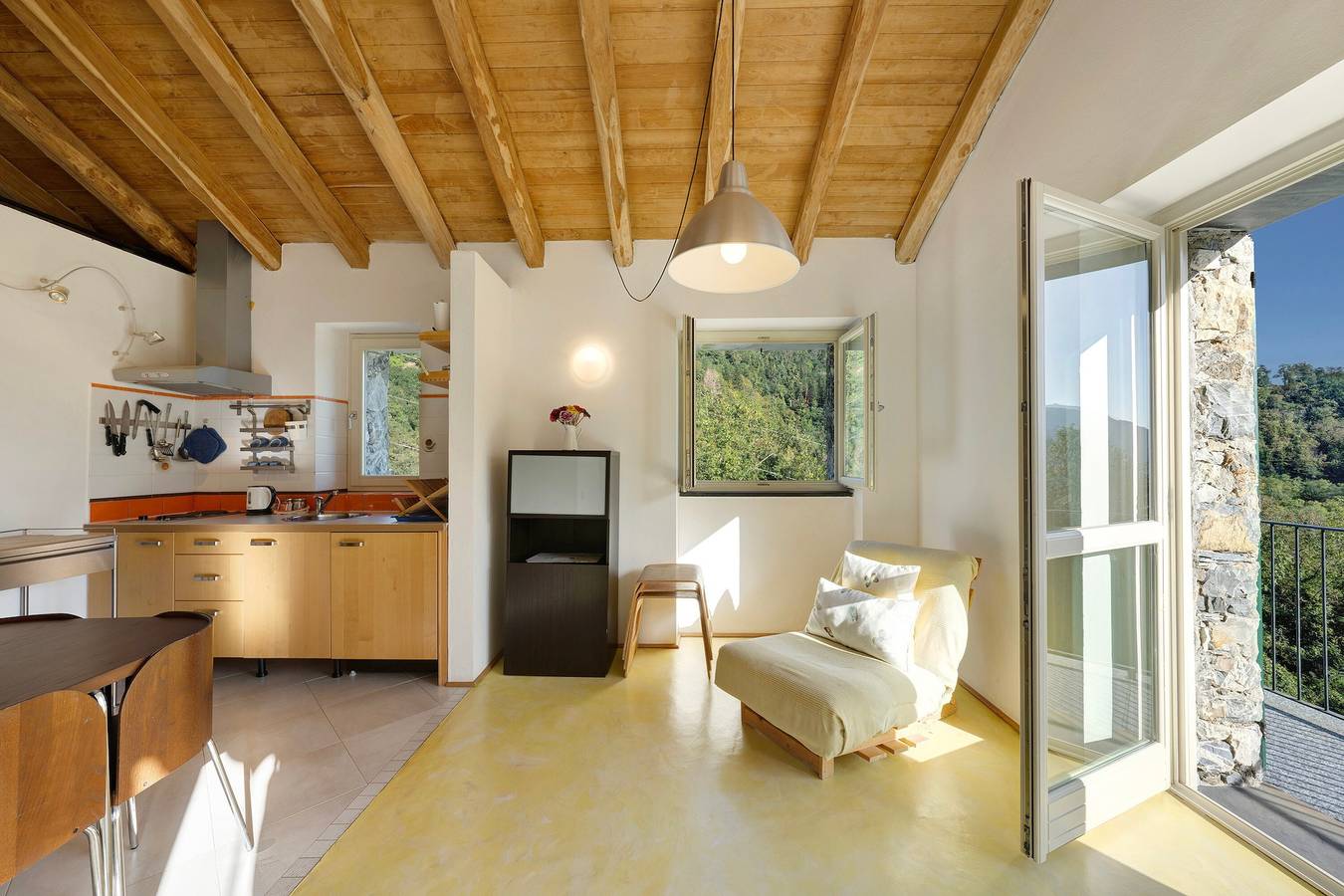 Appartamento intero, Appartamento 'Il Mulino - Appartamento Terra' con vista sulle montagne, giardino in comune e balcone in Bertigaro (Borzonasca), Borzonasca