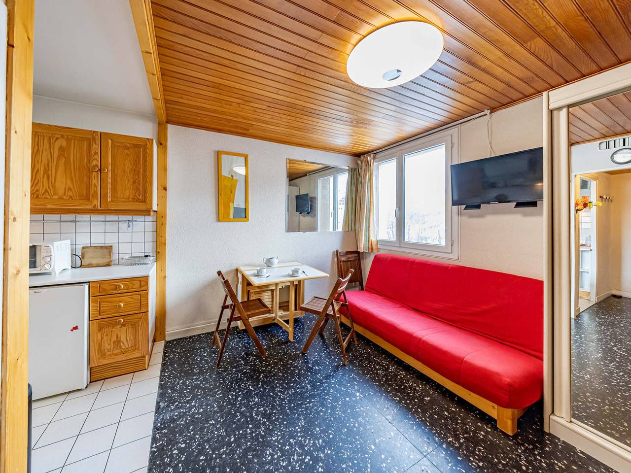 Ganzes Studio, Studio für 4 Pers an der Piste, St-François-Longchamp, 26m² in Saint-François-Longchamp, Le Grand Domaine