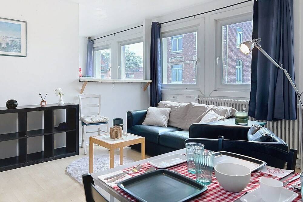 Entire apartment, Bright apartment for 4 people 5 minutes from the center of Lille in Marcq-en-Barœul, Lille region