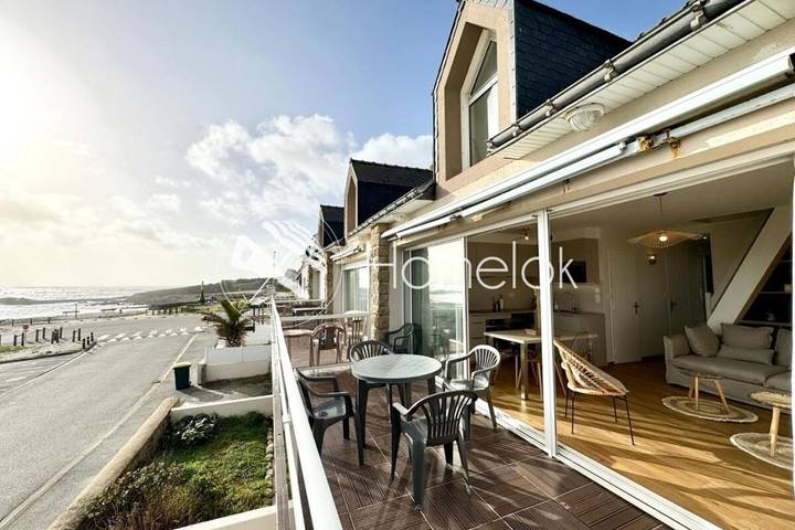 Gîte pour 4 personnes, avec terrasse dans Plage du Courégant