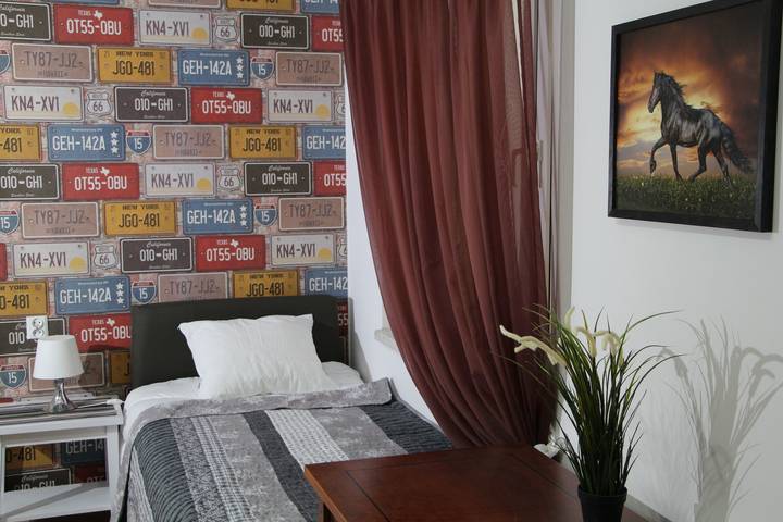 Rom for 3 personer, med terrasse i Kraków