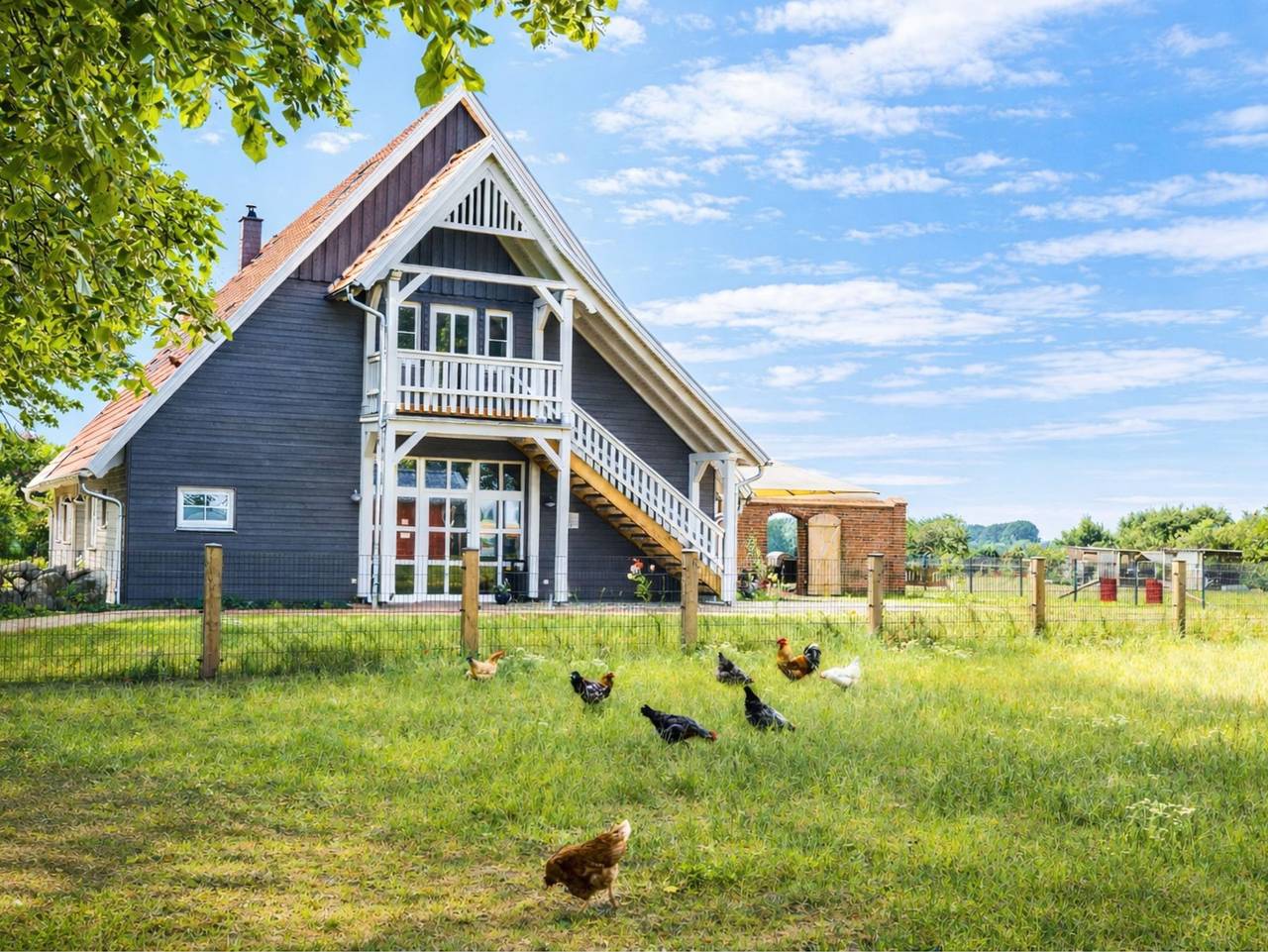 H3 Wohnen am Hofcafé mit Feierscheune Ostseebad Rerik - Nr.3/ 1-Raum-Fewo (20m²) 1-2 Pers., großer Süd-Balkon, Og in Rerik, Neubukow-Salzhaff