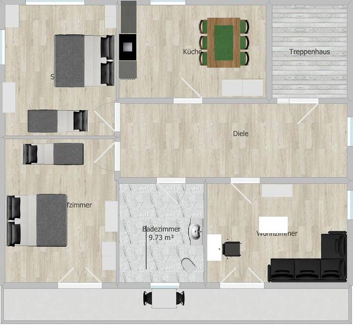 Ferienwohnung für 7 Personen, mit Terrasse und Ausblick in Saarbrücken - 4
