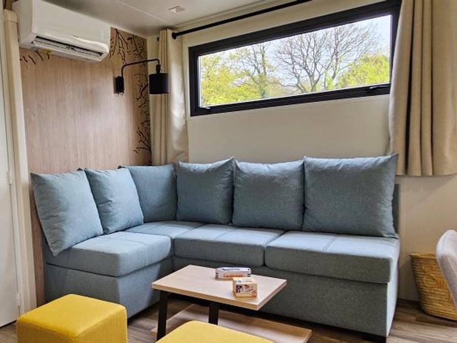 Camping Domaine de Kervallon - Mobilhome 4 personas - Elegance 40m² (2 habitaciones - 2 baños - Aire acondicionado) terraza semicubierta 27m² - Nuevo para 2024 in Caro (desambiguación), Región de Vannes