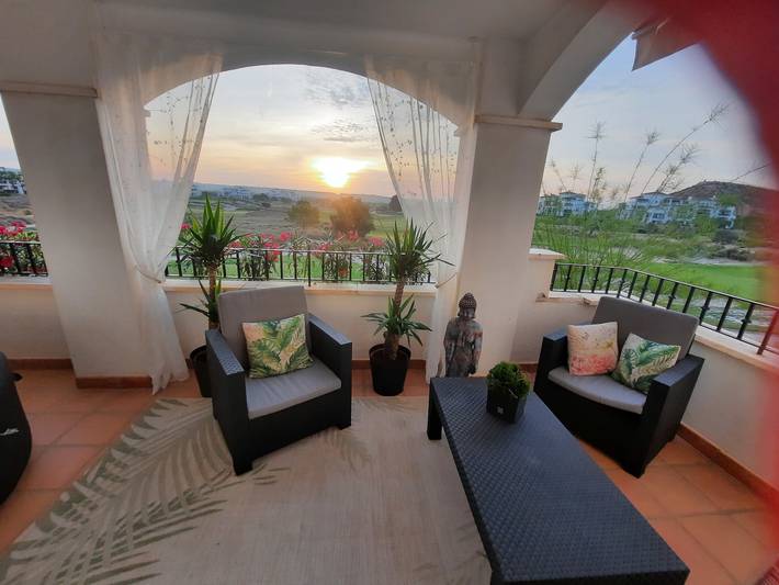 Holiday apartment for 4 people, with Balcony and Terrace as well as Pool and View in Murcia