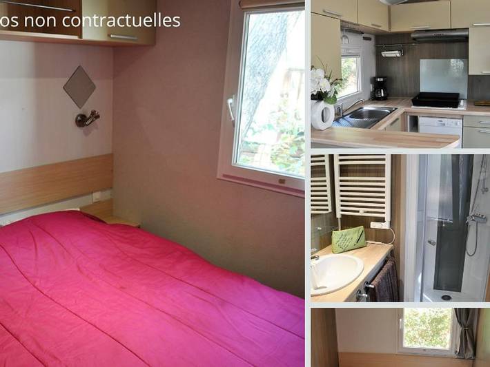 Camping Résidentiel La Pinède - Mobilheim 4 personen - Malediven Comfort – 2 Schlafzimmer, 32 m² – *Klimaanlage, Terrasse, Tv* in Castelnau-de-Guers, Mittelmeerküste (Frankreich)