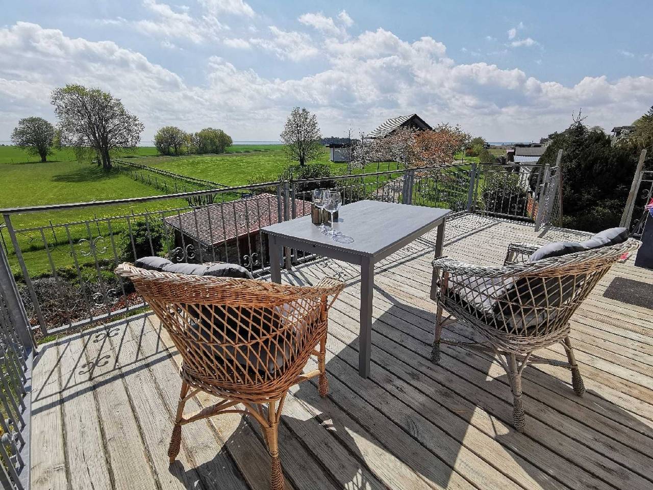 Ganze Ferienwohnung, Ferienwohnung Haffblick mit großem Balkon - Ferienwohnung im Og in Stolpe auf Usedom, Usedom