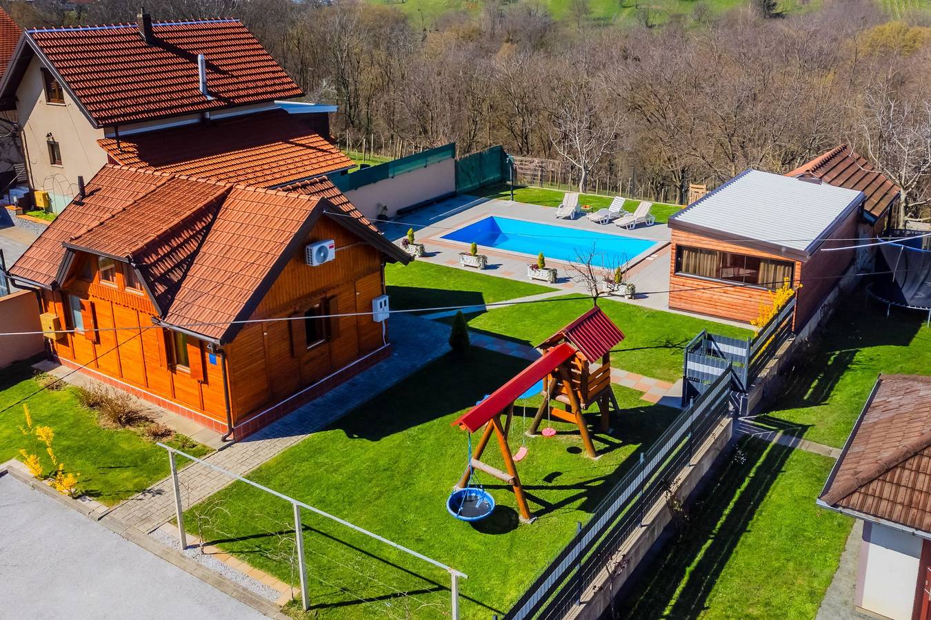 Timber Cottage With Pool in Općina Sveti Juraj na Bregu, Medimurje