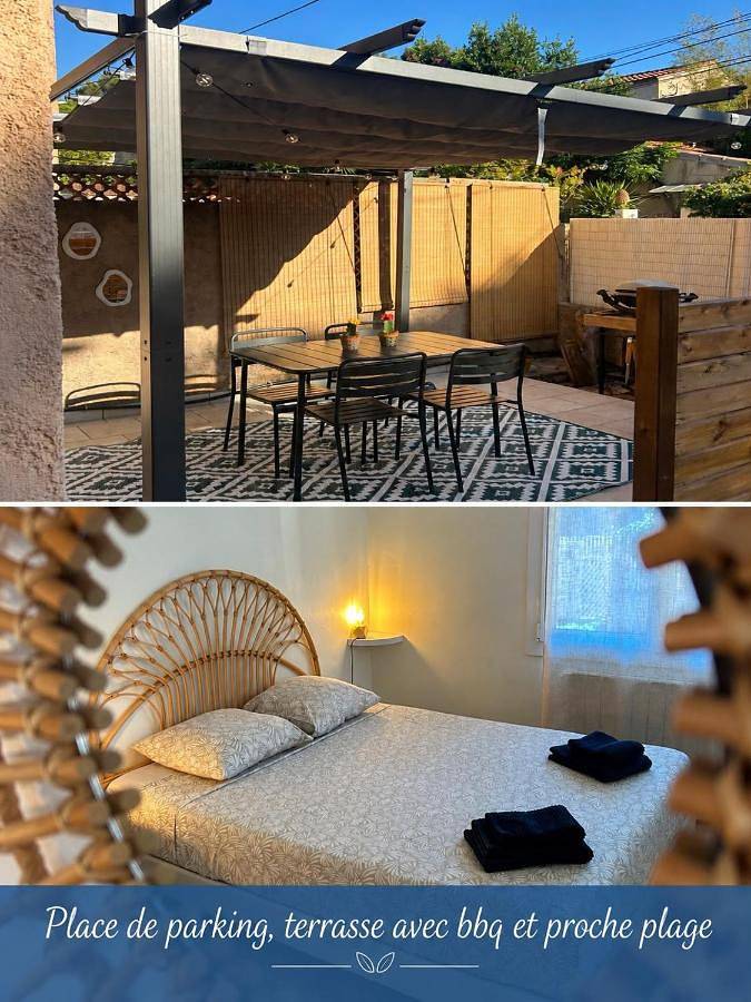 Location de vacances pour 3 personnes, avec terrasse dans Plage Fabrégas