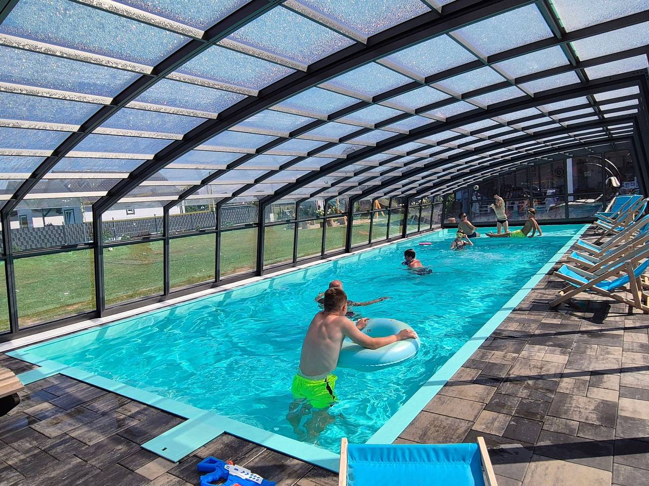 With communal pool in Rusinowo, Powiat Sławieński