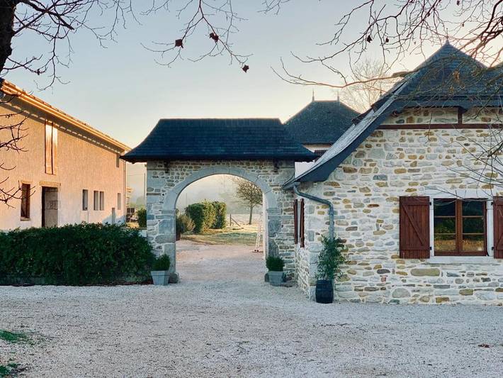 Location de vacances pour 4 personnes, avec vue et jardin à Lasseube