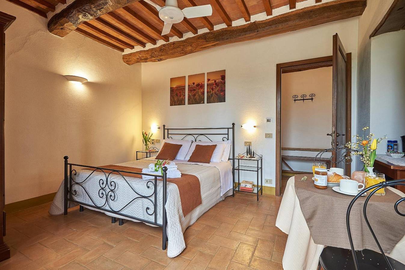 Zimmer 'Agriturismo Bonello Standard' mit Pool, Gemeinschaftsgarten und Wlan in Pienza, Orciatal