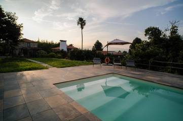 Cottage pour 2 personnes, avec piscine ainsi que jardin et vue, animaux acceptés dans Geraz Do Lima