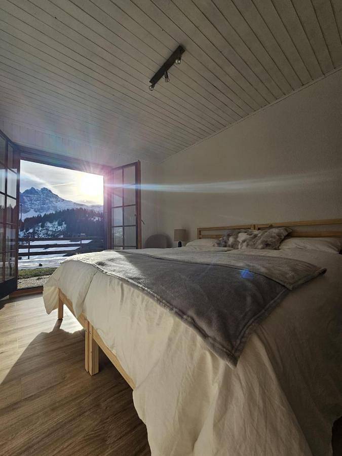 Gîte pour 3 personnes, avec terrasse et vue dans Champoussin