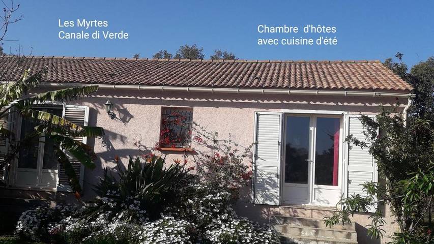 Chambre d’hôte pour 2 personnes, avec jardin à Canale-di-Verde