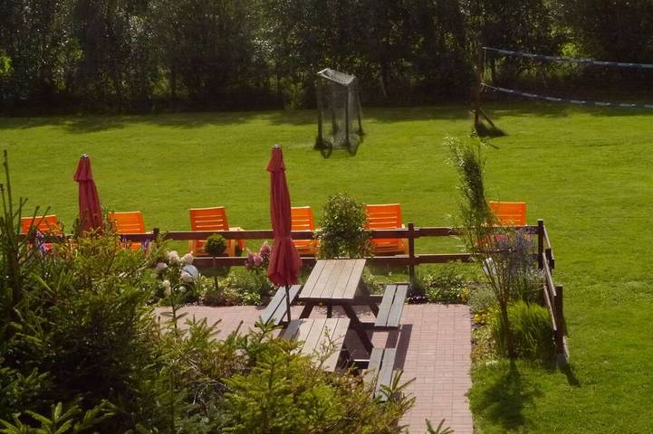 Ferienwohnung für 3 Personen, mit Balkon und Garten