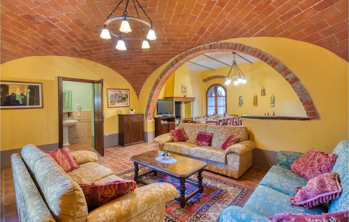 Garten-Pool-Apartment - Flussblick in Foiano della Chiana, Chianti