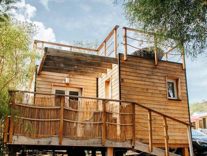 Camping Lou Cabasson - Chalet 2 personen - Le Cap Spa in Bormes-les-Mimosas, Parc national Port-Cros