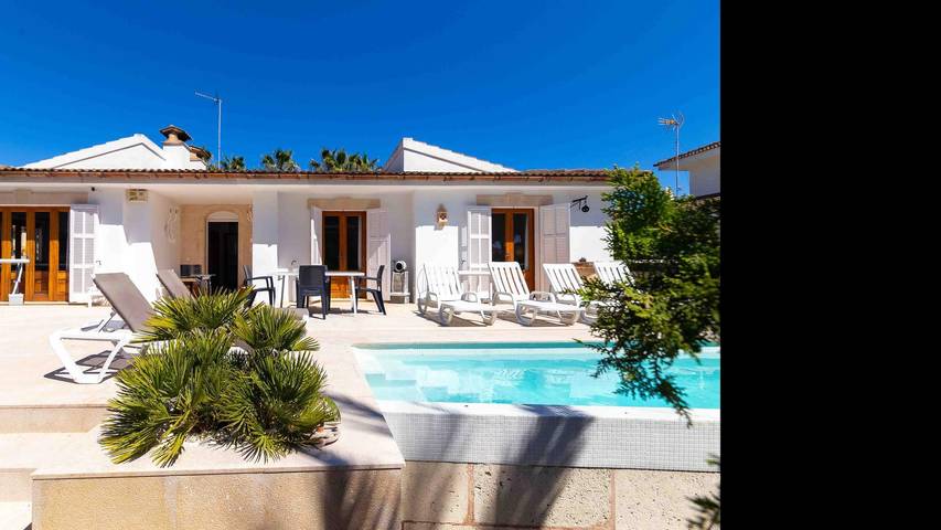 Luxus-Finca für 7 Personen, mit Balkon/Terrasse und Pool in Can Picafort