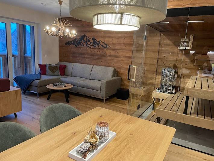 Ferienwohnung für 2 Personen, mit Balkon und Garten sowie Sauna in Tauplitz